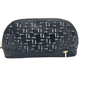 Ted Baker Cosmetic Makeup Bag Black with Laser Cut T’s
